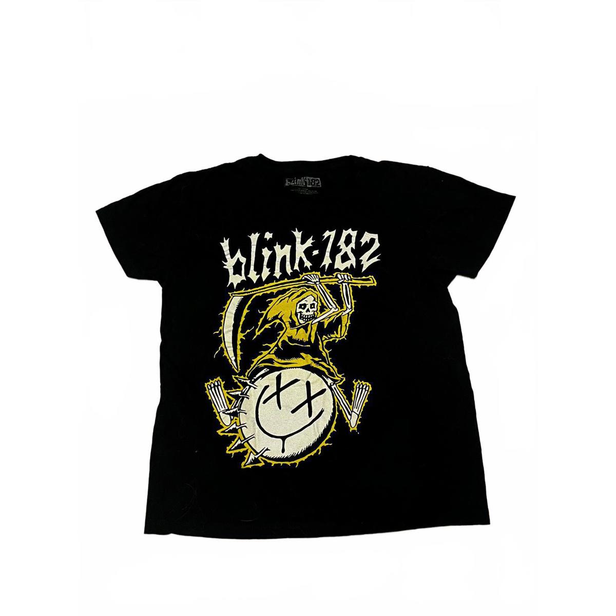 Blink 182 Tour Shirt 2023 2024 Men M Black Reaper Band Tee Cities Back Print